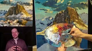 How to paint with a palette knife? #acrylicpainting #artpainting #canvaspainting #paintingtutorial