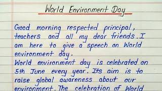 World environment day speech