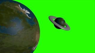 green screen planet fly through