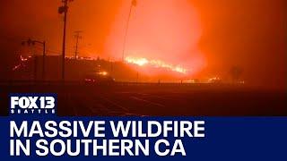 Massive wildfire burning in Southern California | FOX 13 Seattle