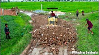 SO Beautiful Building Foundation Countryside Walk Road Dozer Pushing & Grading Concrete Millings