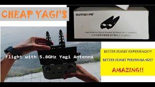 DJI MINI 2 | FLIGHT USING VERY CHEAP 5.8GHz YAGI'S ANTENNA (PLEASE TURN ON THE SUBTITLES)