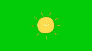 ANIMATED SUN GREEN SCREEN | FREE TO USE