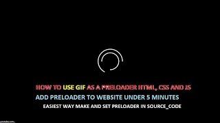 how to use gif images as a preloader on html website || make a preloader#preloader #htmlcss #gif