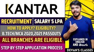 #2021jobs #jobs Kantar Recruitment | 5 LPA | All branches | Selection Process | How to apply | DC