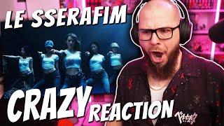 FIRST TIME Reacting to LE SSERAFIM (르세라핌) 'CRAZY' M/V