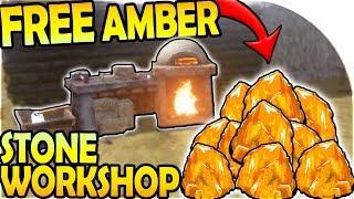 How to Get FREE AMBER + PRIMAL PASS - STONE WORKSHOP ( ARK Survival Evolved Mobile Gameplay Part 5 )