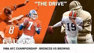 "The Drive" Broncos vs. Browns 1986 AFC Championship Game | NFL Full Game