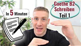 Goethe B2 Schreiben Teil 1 - Quick and Easy Guide! [Subtitles]