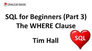 SQL for Beginners (Part 3) : The WHERE Clause