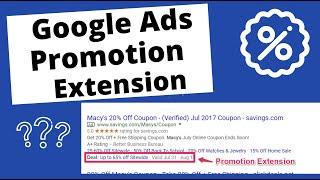 10. Create Google Ads Promotion Extension - Add Promotion Extension