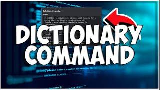 [NEW] - How to make a DICTIONARY COMMAND for your discord bot! || Discord.js V14