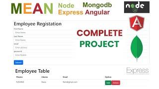 Nodejs Angular with Mongodb (MEAN Stack) Complete Crud Application