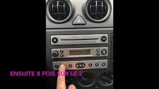 code poste autoradio ford