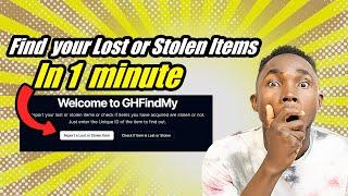 How to find and report your Lost or Stolen Items in 1 minute with Ghfindmy - NEW PLATFORM!