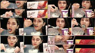 #Marta Riva #Blue Uzbek paste with Marshmallow #All sorts in Milk ASMR & Mukbang - 125