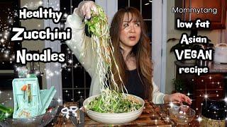 [Raw Vegan Mukbang ] Zoodles Recipes (healthy Zucchini noodles)  [part 2]