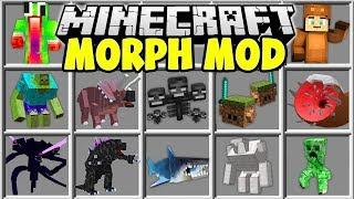 Minecraft MORPH MOD | SHAPE SHIFT INTO ANY MINECRAFT BOSS OR YOUTUBER!!