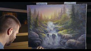 Live Waterfall Landscape Painting