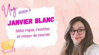 #5 vlog janvier blanc: idées repas, retour de courses...