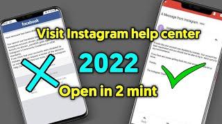 Visit instagram help center || Your account has been disabled || Open Disable facebook account