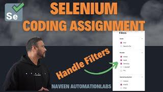 Selenium Coding Challenge: Filter Handling - ECommerce Shopping Application