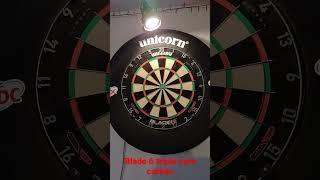 Blade 6 triple core carbon dartboard set up