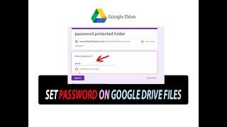 How to set password to a file or folder in Google Drive | Protect your files in Google Drive