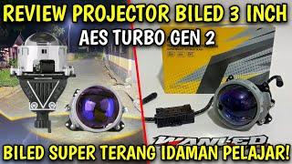 REVIEW PROJECTOR BILED AES TURBO GEN 2 BLUE LENS #biledprojector