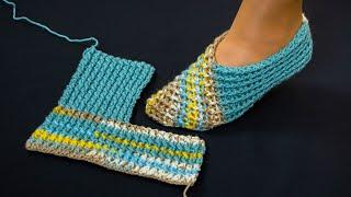 How to crochet easy one piece slippers for beginners!