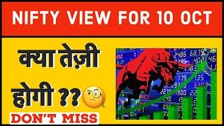 Nifty prediction for Friday 11 Oct I banknifty prediction for 11 Oct Friday I nifty and BANKNIFTY