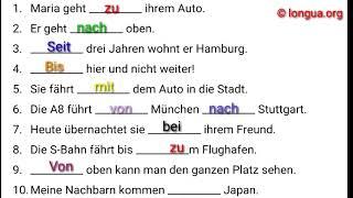 A1, A2, B1 Übungen - Deutsch lernen - Präpositionen mit Akkusativ oder Dativ? Wechselpräpositionen