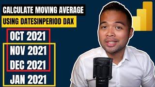 Calculate MOVING AVERAGES using DATESINPERIOD DAX Function // DAX Basics Guide in Power BI