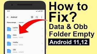 Android 12 data folder not showing  - How to access data & obb folder in android 12 Without Root