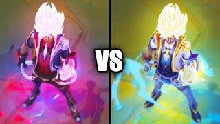 Battle Academia Ezreal VS Mythic Chroma Comparison (League of Legends)