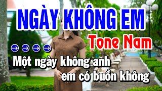 Ngày Không Em Karaoke Tone Nam Gm ( Trời Làm Đôi Ta Xa Cách ) Huỳnh Lê