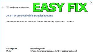 How To Fix An Error Occurred While Troubleshooting