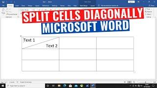 How to diagonally split a cell in Microsoft Word
