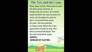 The fox and the crow || Short story || English