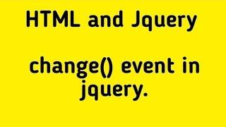 jquery change() event to set selected background color in drop down list.