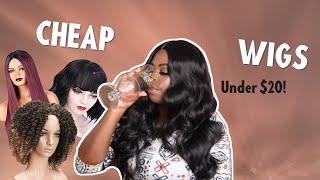 Testing Out Cheap Wigs From Amazon Under $20 | Kinda Tipsy? | Tiyonna B