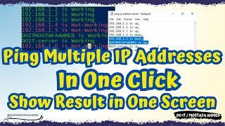 How to Ping Multiple IP Addresses at Once, and Show Result in One Screen