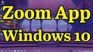 How to install Zoom app on Windows 10