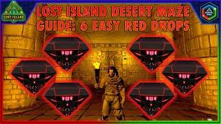How to Get 6 Red Drops in 5 Minutes! The Lost Island Desert Labyrinth Guide and Walkthrough