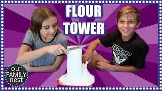FLOUR TOWER CHALLENGE WITH BONUS CHALLENGES!