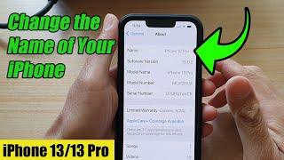 iPhone 13/13 Pro: How to Change the Name of Your iPhone