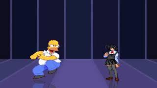 NICK54222 MUGEN Special: Homer Simpson Beats Up Sekai Saionji