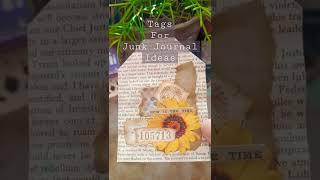 Book Pages tags for Junk Journal Ideas #shots