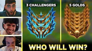 3 Challengers Vs 5 Golds, Who Wins? Ft.Brohan, Nattynatt | Spear Shot