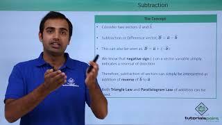 Class 11th – Vectors – Subtraction | Vectors and Calculus | Tutorials Point